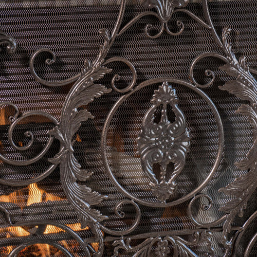 Fleur De Lis Living Almaden Iron Fireplace Screen & Reviews Wayfair